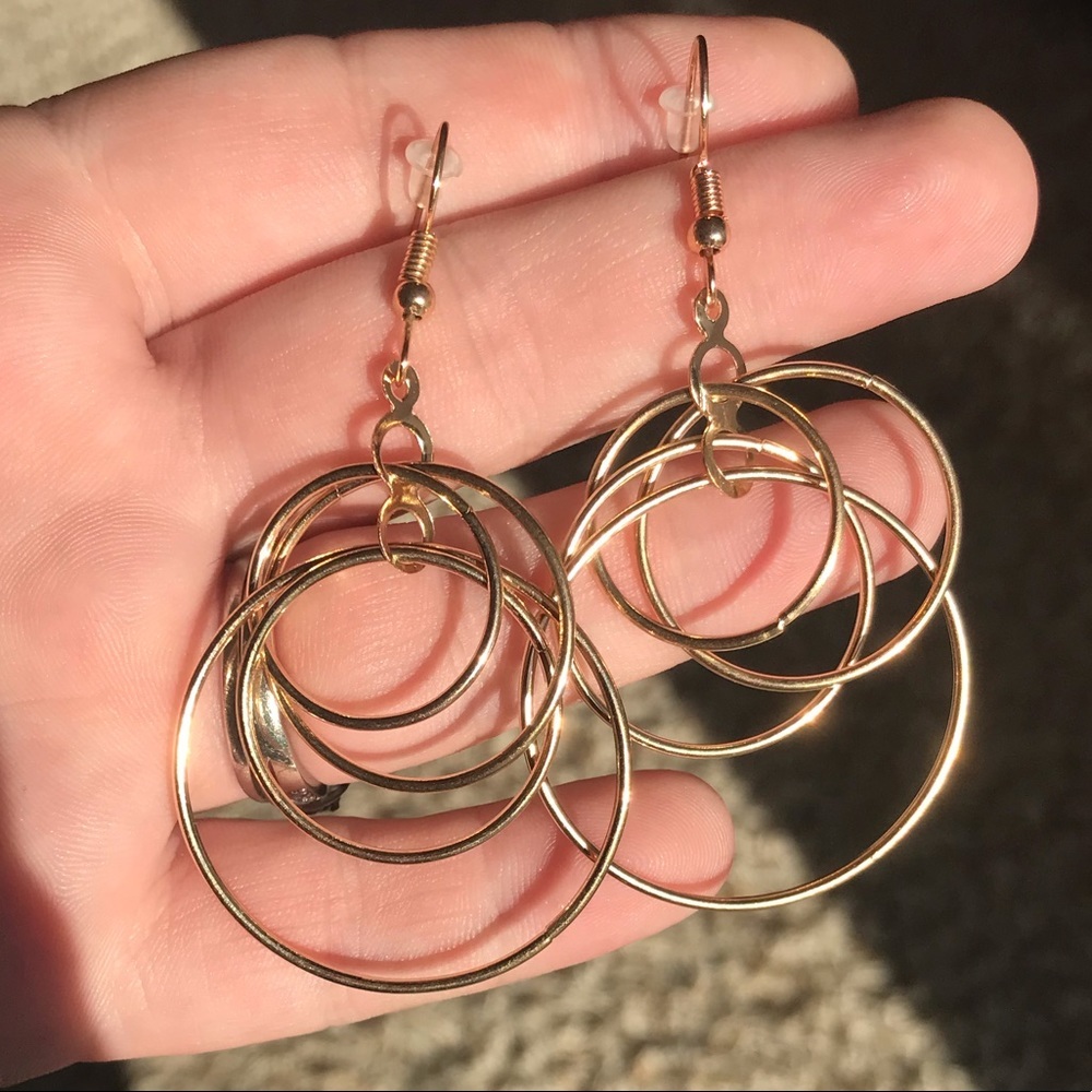 Gold Color Hoops Earrings